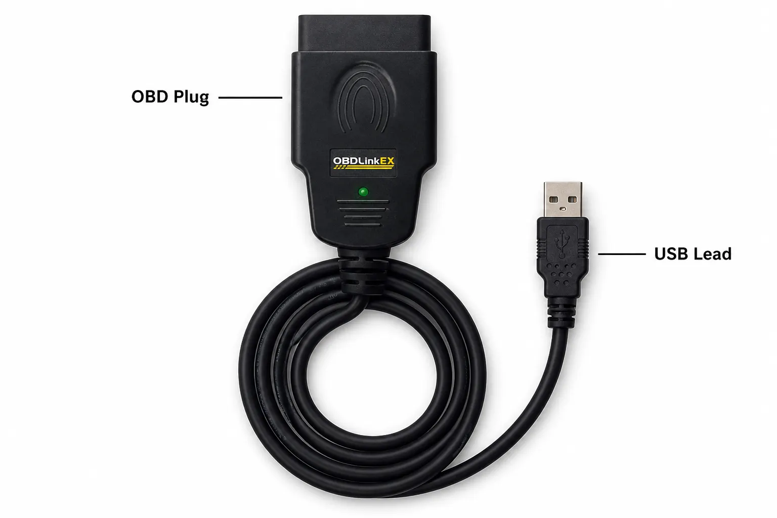 3 × 16 AWG OBD Adapter and included accessories